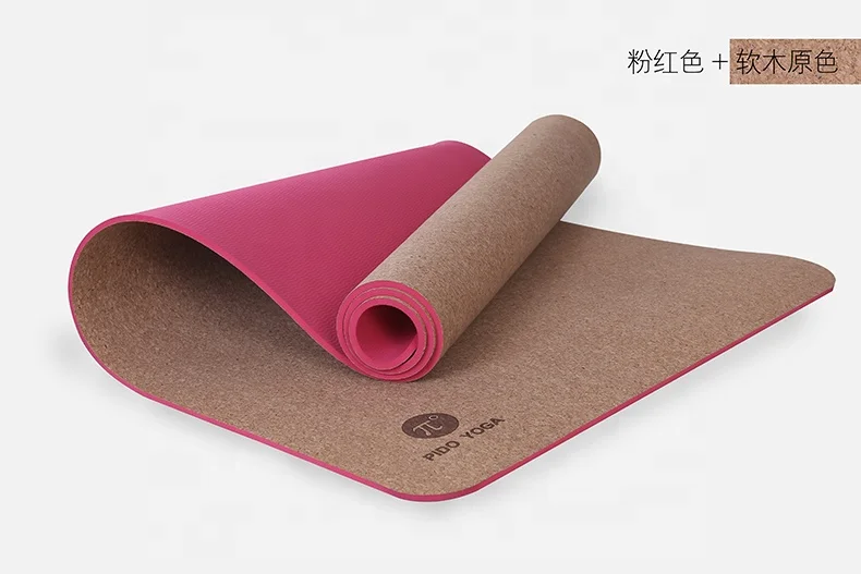 Custom Logo Printed Eco Friendly TPE Durable Non-slip Kids Cork Yoga Mat