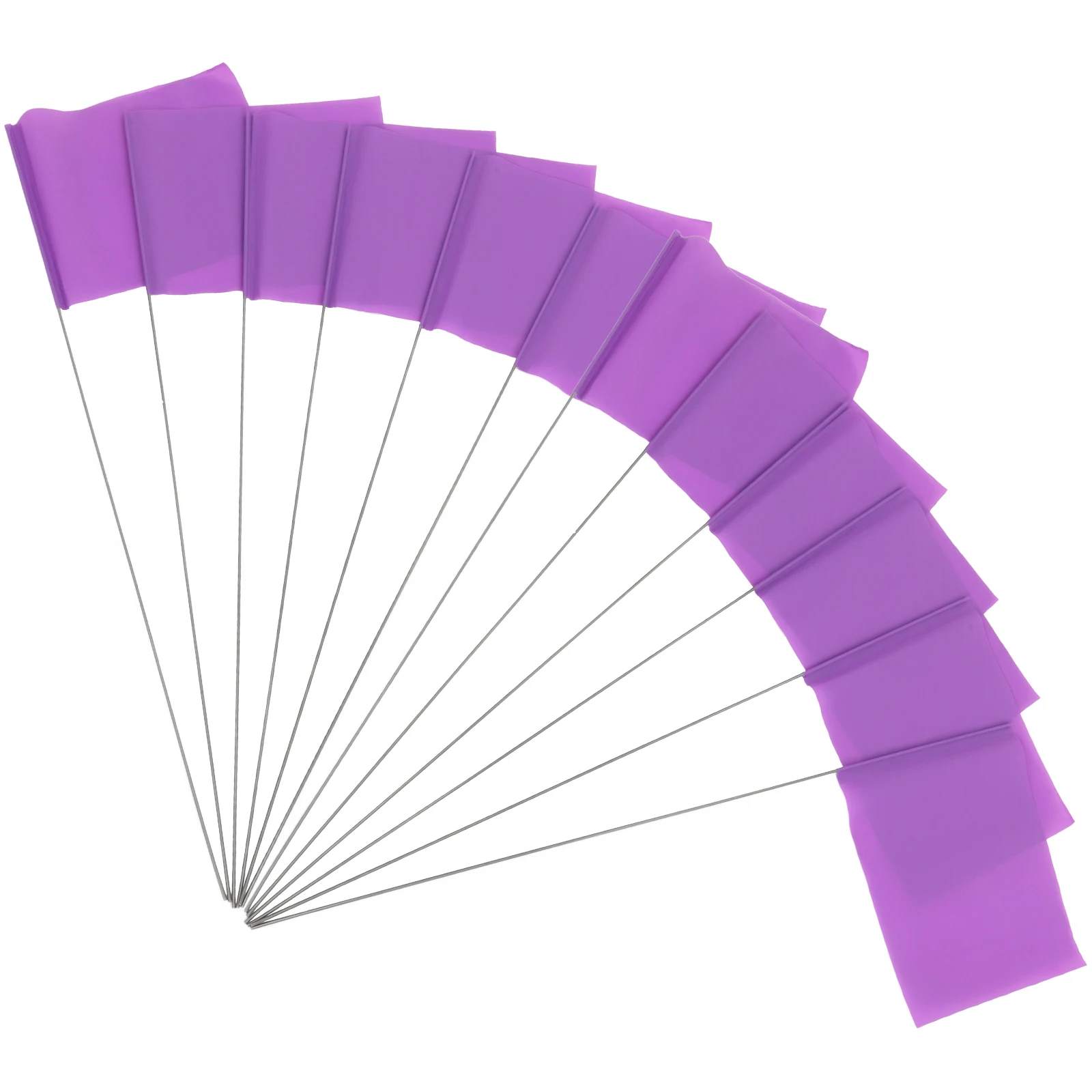 

50pcs Landmark Flags for Lawn Irrigation Small Garden Surveying Measuring Durable Yard Markers Purple Driveway