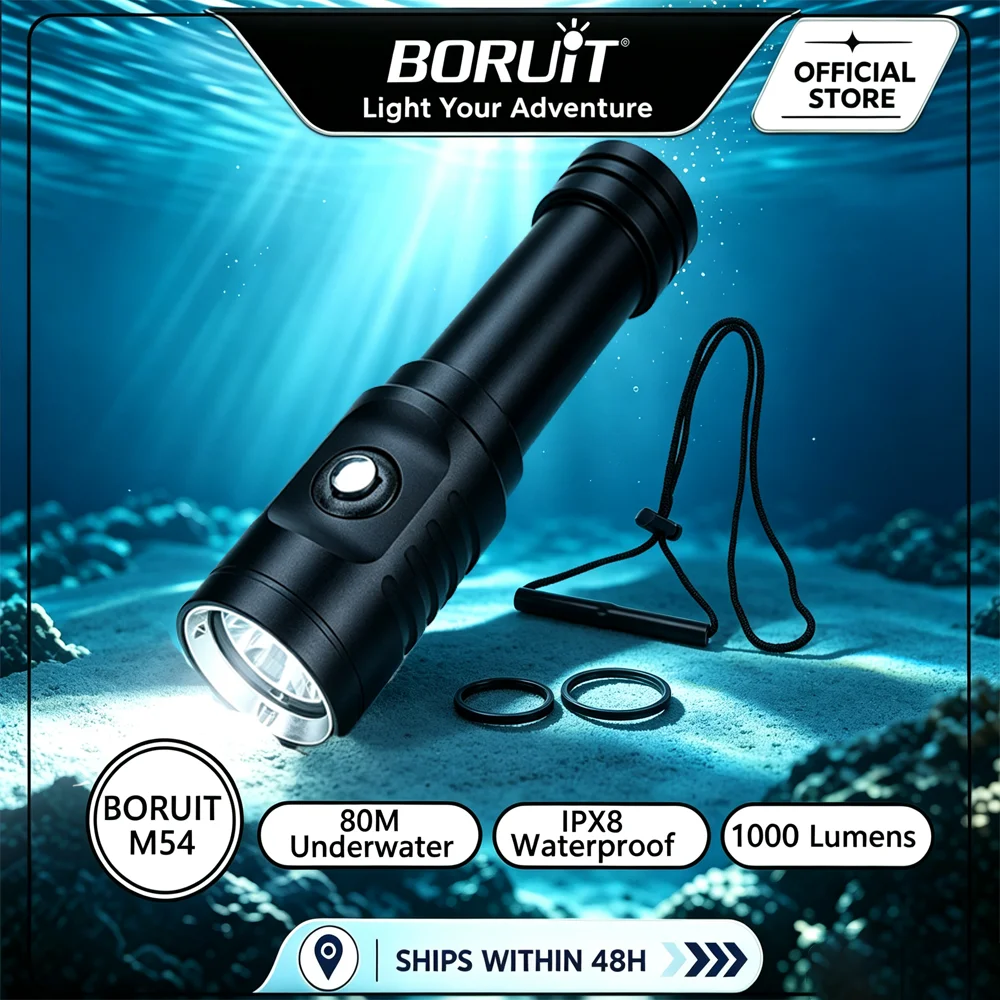 boruit-m54-1000lm-underwater-diving-flashlight-3‑modes-led-ipx8-80m-with-battery-power-indicator-aluminum-scuba-dive-torch