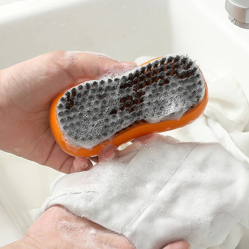 Creative Color Contrast Washing Brush Double-Sided Bristles Multi-Functional Soft Rubber Underwear Cleaning Brush