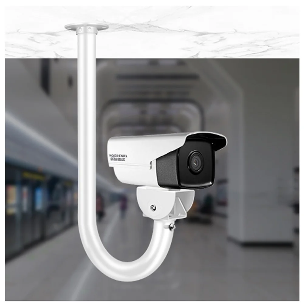 U Shape Bracket for Outdoor Security Cameras with 360 Degree Swivel and Spray Paint Finished Alloy Construction