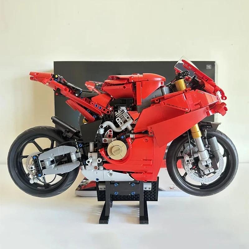 1603 pçs técnico panigale v4 s motocicleta bloco de construção velocidade veículo moto montagem modelo tijolo brinquedo criança adulto para presentes