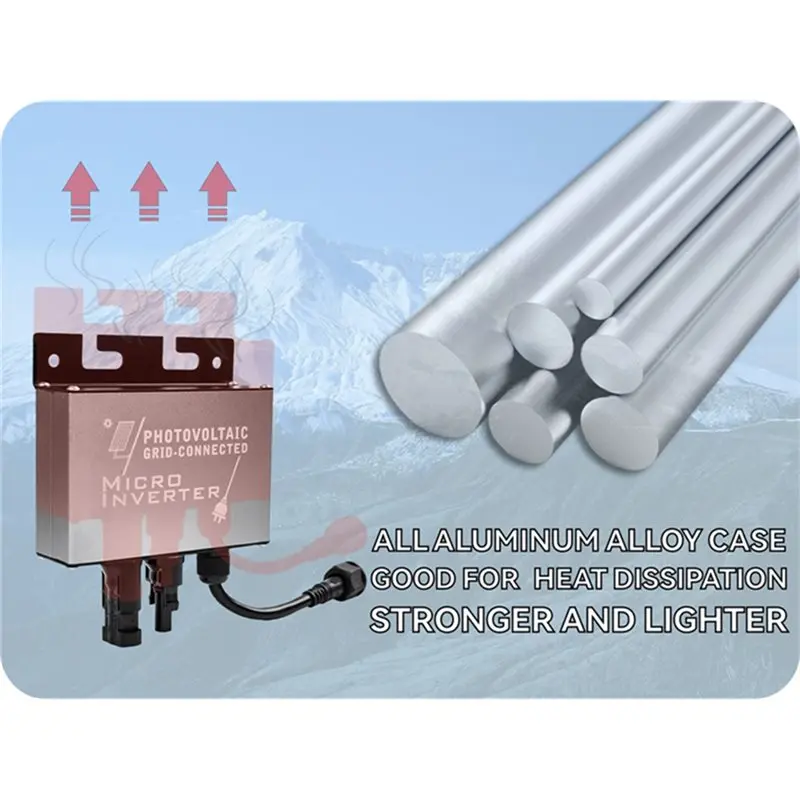 Solar Micro Grid-Tie Inverter Mini 200W IP45 Waterproof DC 10-30V Input 180V-265VAC Output