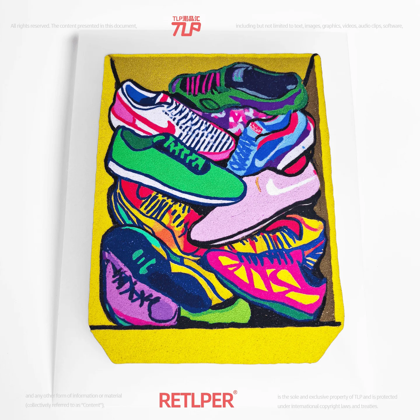 Retlper Reflective Car Stickers Original Harmony One Box of Shoes Painted Graffiti Car and Motorcycle Flat Waterproof Stickers