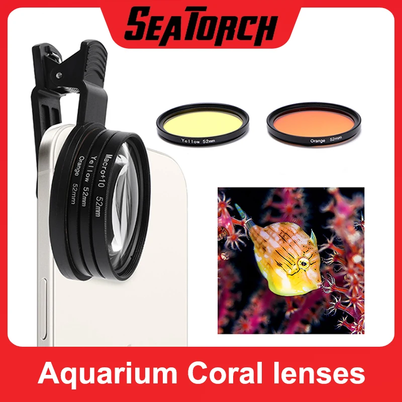 

Seatorch Reef Marine Aquarium Coral lenses 37\52mm Fish Tank Salt Seawater Coral Phone Camera Filters Macro Aquatic Terrarium