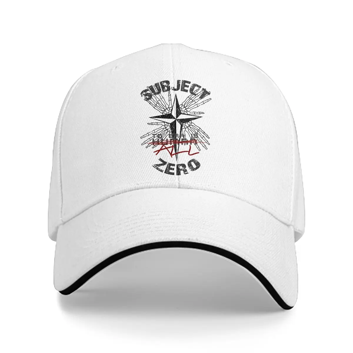 Washed Men's Baseball Cap Subject Zero To Err is All Trucker Snapback Caps Dad Hat Mass Effect Game Golf Hats