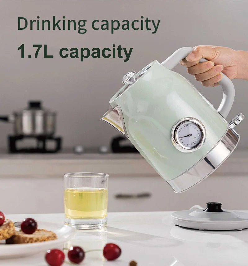 1700ml Electric Kettle Home 304 Stainless Steel liner Kettle With Temperature Display Quick Boil Kettle Auto Power Off 1800W