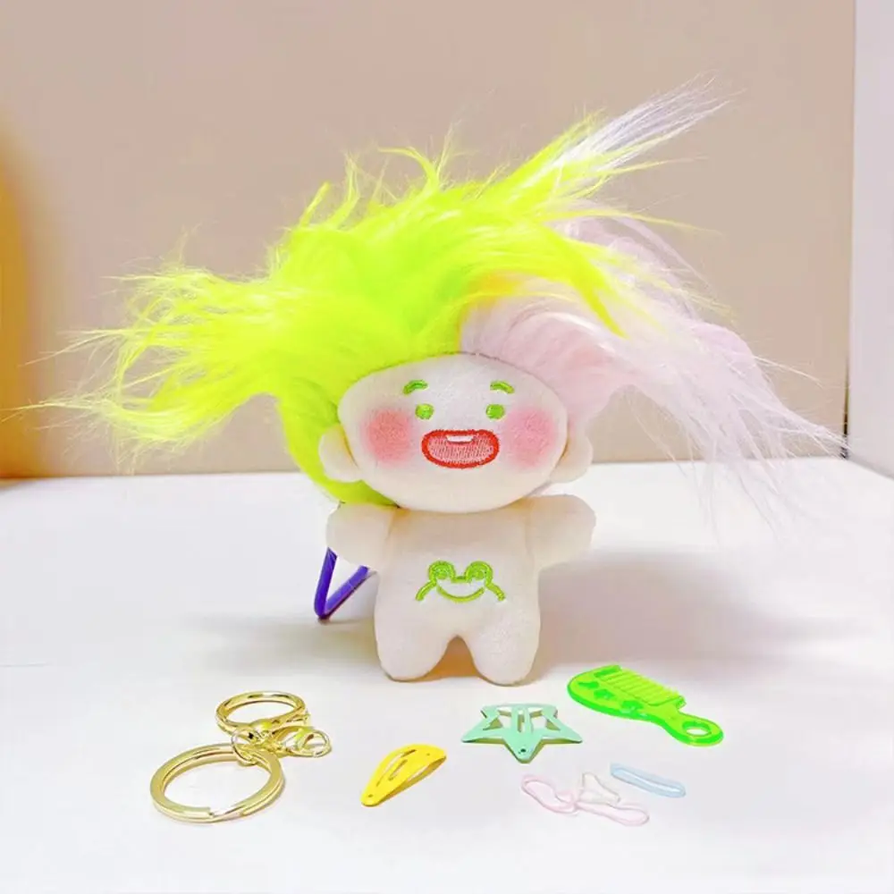 No Clothes Missing Teeth Cotton Doll Key Chain Style Missing Teeth DIY Hairstyle Plush Doll Funny PP Cotton Funny Toothless Doll
