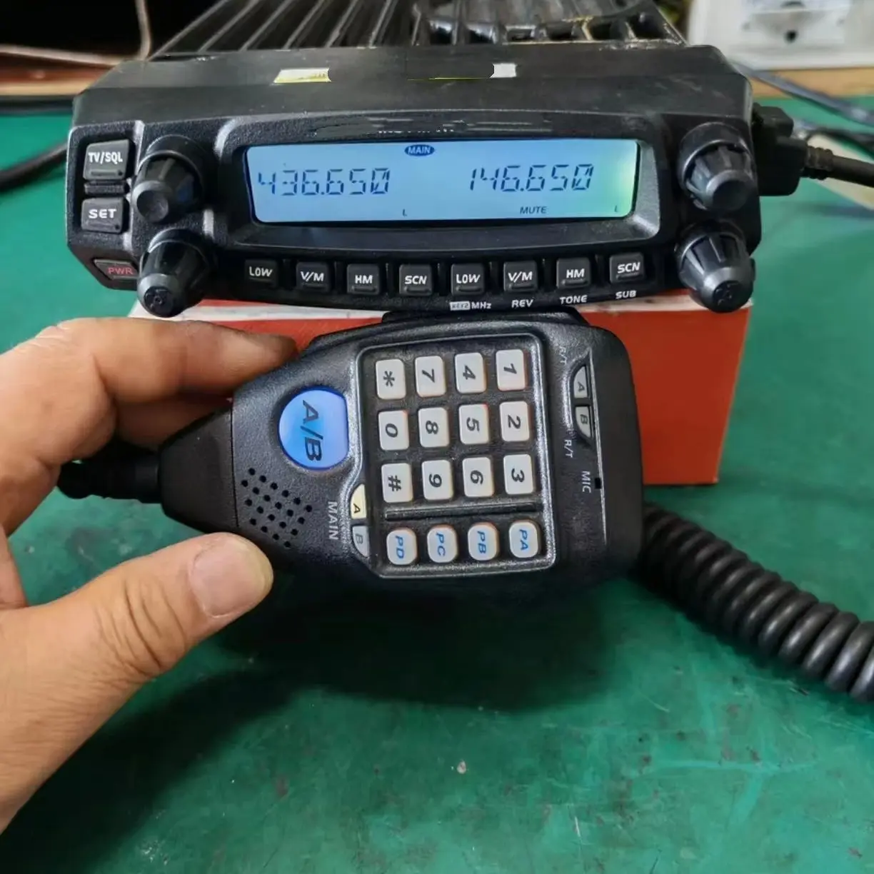 

Mobile Radio 50W High Power Car Transceiver Tri-band Display VHF UHF Air Band Amateur Radio Walkie Talkie