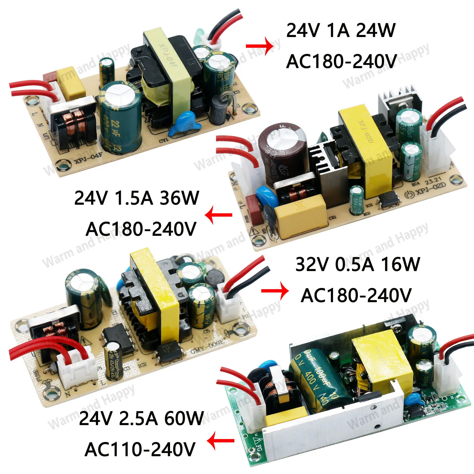 Imagem -05 - Full Power Led Driver 22012v 1a 2a 3a 5a 5v 2a 24v 32v Adaptador Led Conversor de Alimentação Transformadores de Luz Faça Você Mesmo Qualidade Superior