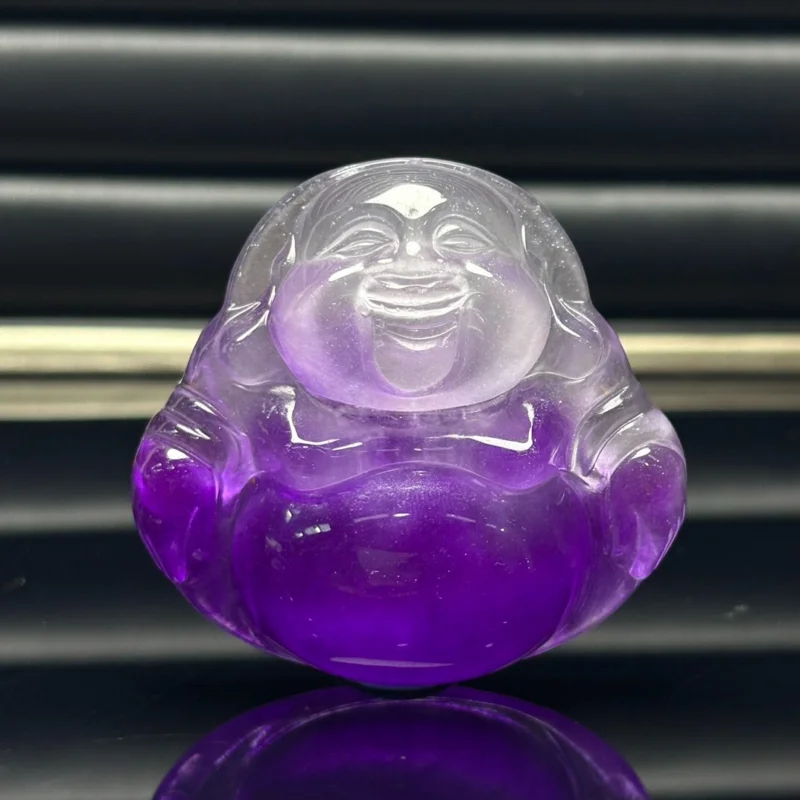 

Certified Natural high Ice purple Jade Jadeite Buddha amulet Pendant&NecklacesBuddha