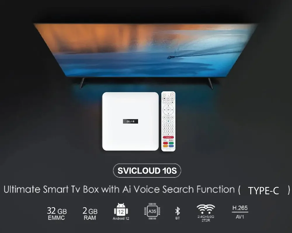 [Genuine] SVICLOUD 10S Tv Box 2025 New Arrival 2GB32GB Global Tvbox SVICLOUD Tv Box 10S