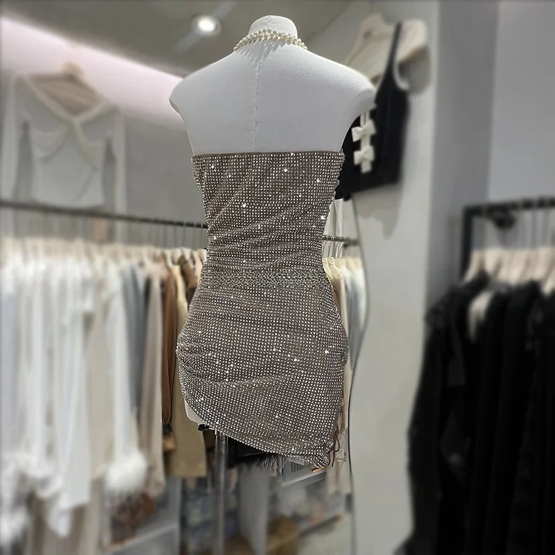 

Par Bling Diamond Hollow out Strapl Dr Утягивающая сексуальная юбка с 3D цветком Модная женская юбка Dr