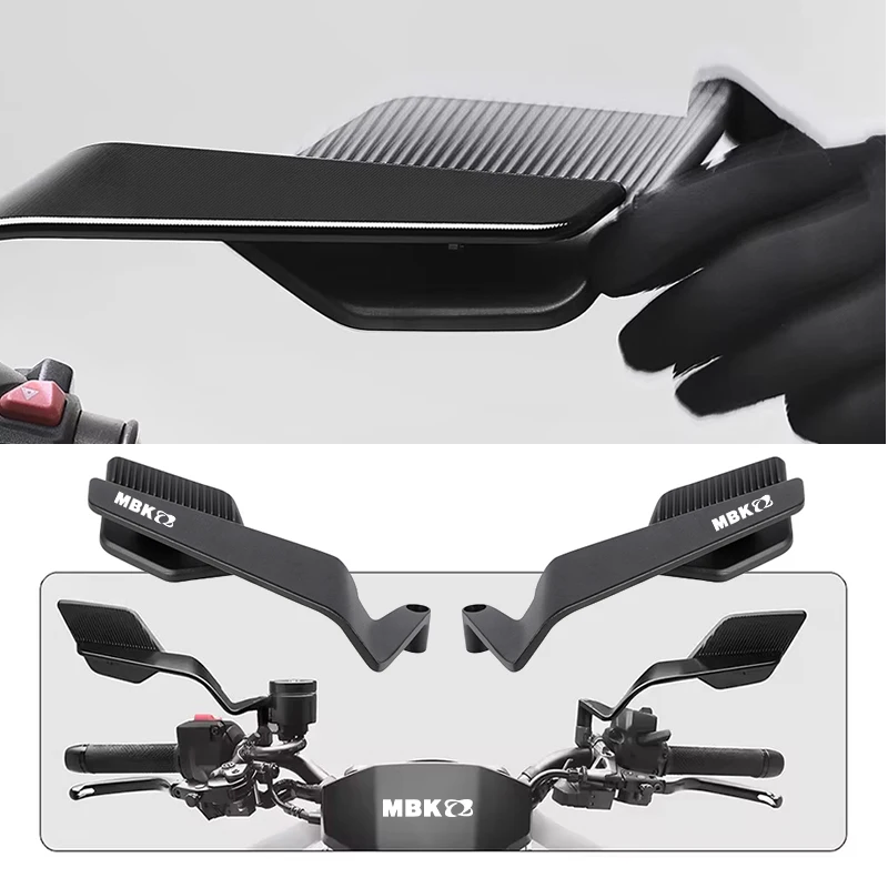 Motorcycle Stealth Mirror Adjustable Wind Wing Mirrors For MBK Booster 50CC Spirit Nitro 50 50C Stunt Accessories