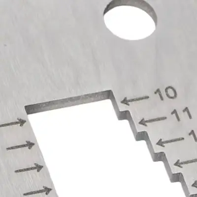 Stainless Steel Rounded Corner Template Ruler 2mm Thick Silver Fillet Gauge For Leather Craft Belt Tail Cutting And Watch Strap