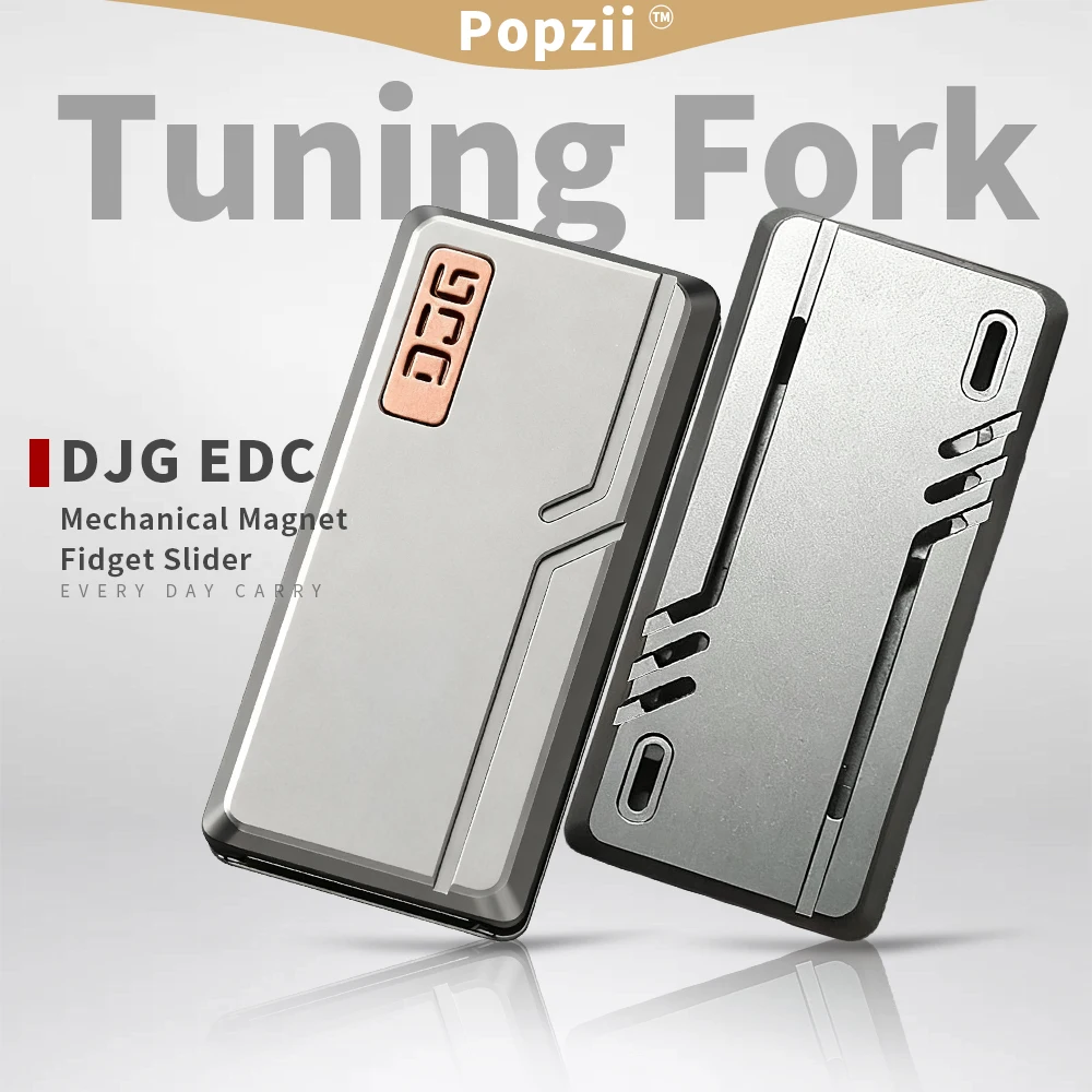 

DJG Гибкий камертон из нержавеющей стали Магнитный слайдер Металлическая игрушка Титановый сплав Декомпрессия Модный гироскоп