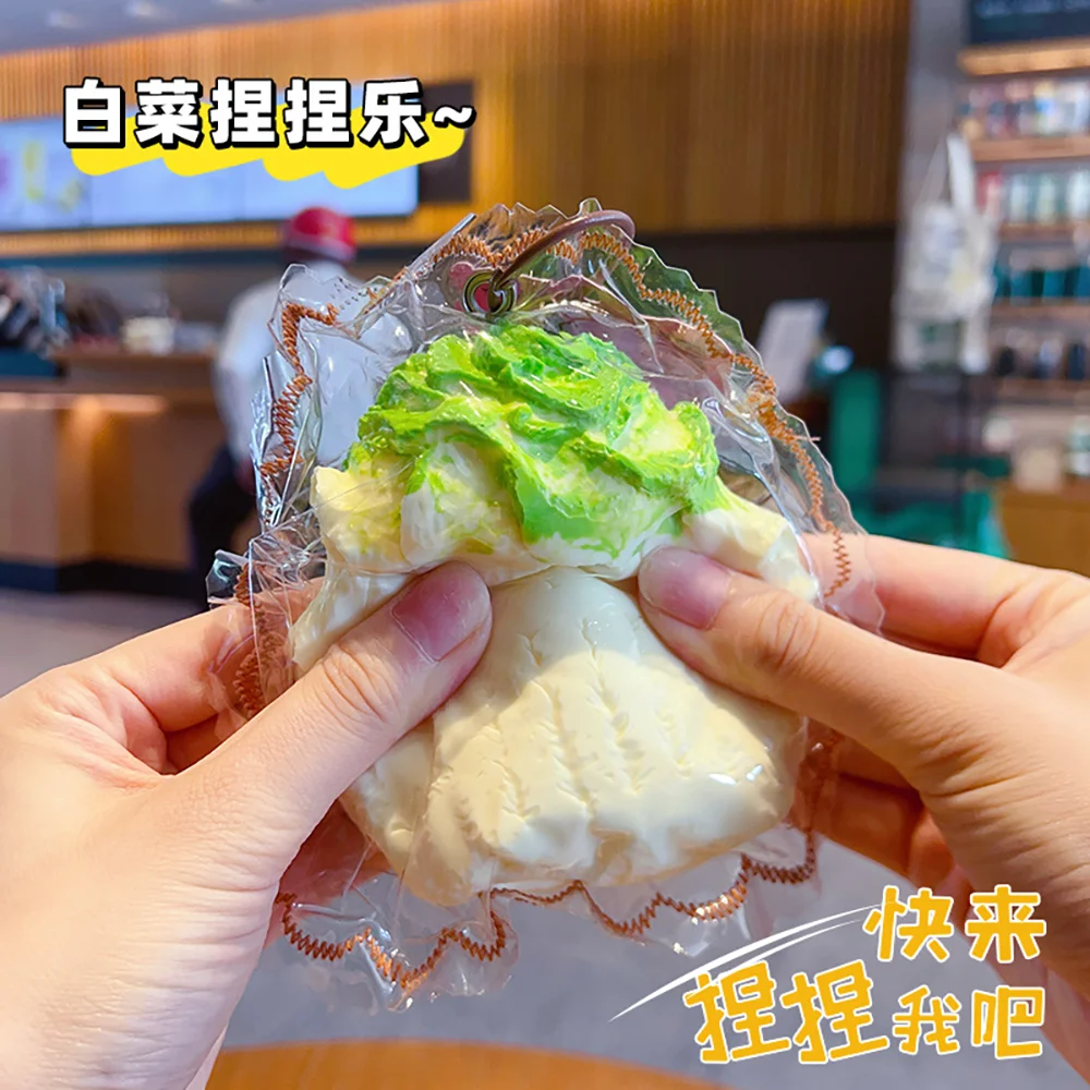 1pc New Food Ice Cream Soft Pinch Relieves Daily Stress and Stress Slow Resilience Office Backpack Pendant Decoration Gift Toy.