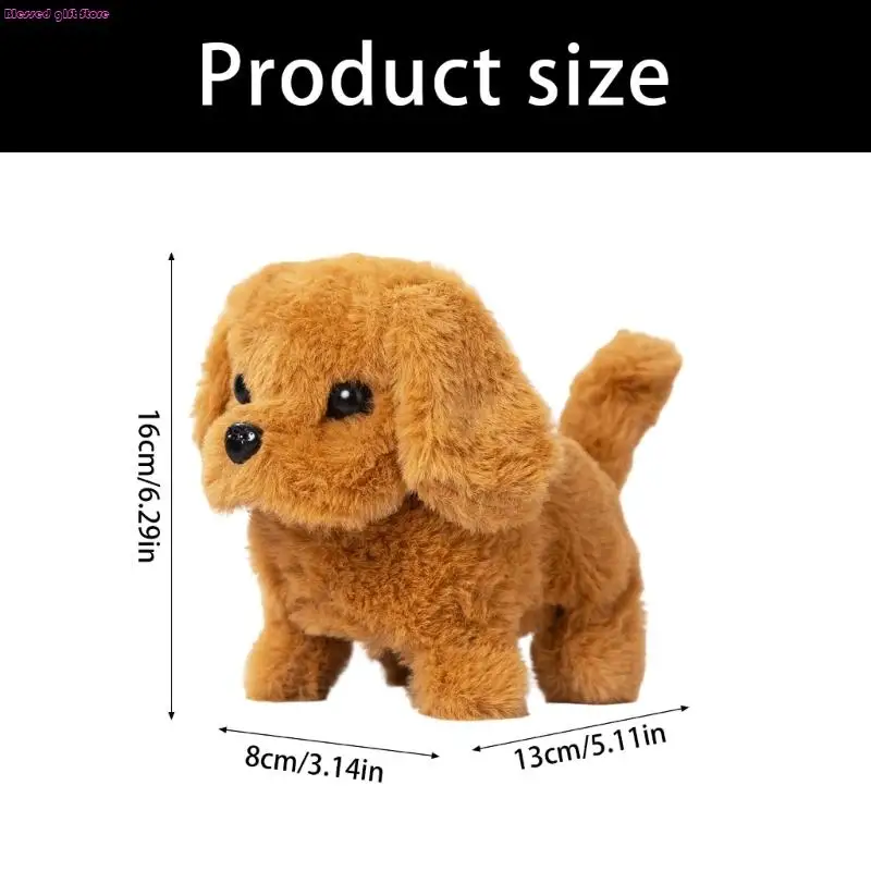 D0JC Welpenpuppe Spielzeugfigur für Weihnachten, Krabbelspielzeug für Kinder, Laufspielzeug