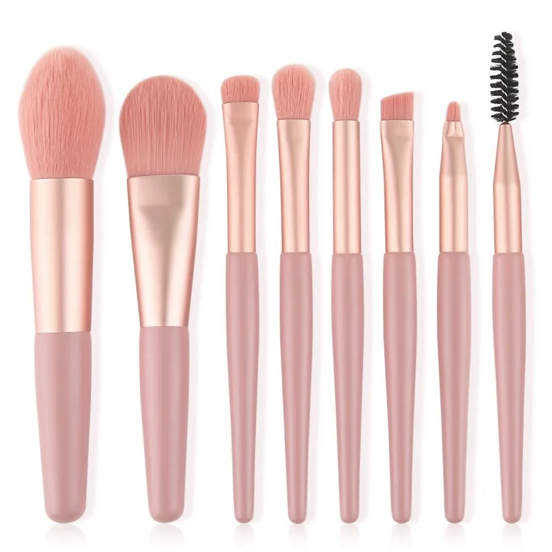 8 ensembles de Mini pinceaux de maquillage doux et portables en fibres synthétiques qui ne se déforme pas facilement, pinceaux pour outils de maquillage