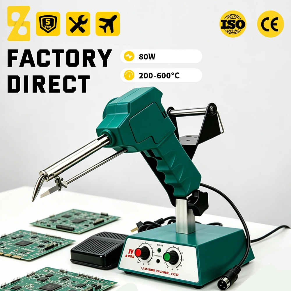 Semi Auto Soldering Station Foot Step 80W 120W Stable Tin Fast Heat for Phone Computer PCB Wire Switch Plug Connector Welding