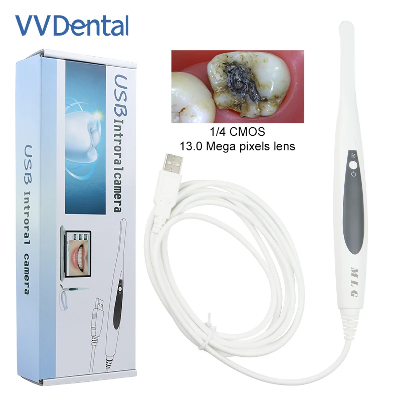 

VV Dental 13MP Intraoral Camera With Ultra Thin Lens Smart Focus 4K Image USB Intra Oral Camera Induction Bracket CF-686A II