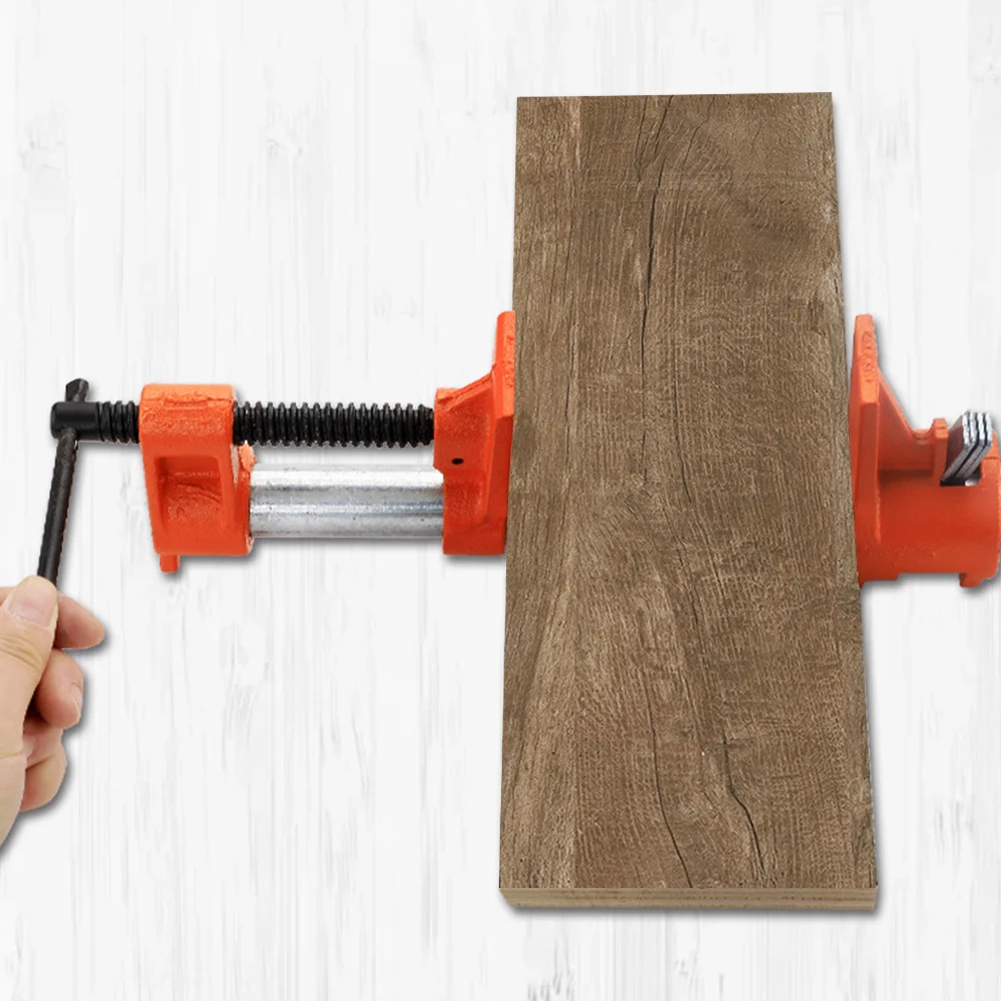 

3/4in Wood Gluing Pipe Clamp Set Quick Release Pipe Clamp Tools Heavy Duty Metal Pipe Clamp Multifunctional for Home Improvement