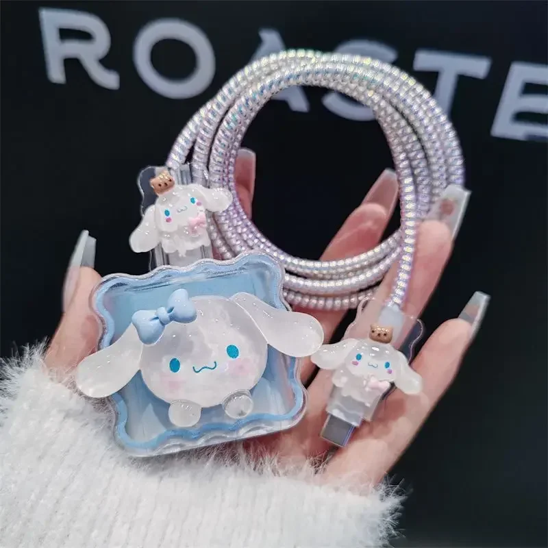 Sanrio Cinnamoroll For iPhone14 charger protective case 15promax suitable for iPhone13 fast charging head 12 shell 11 soft