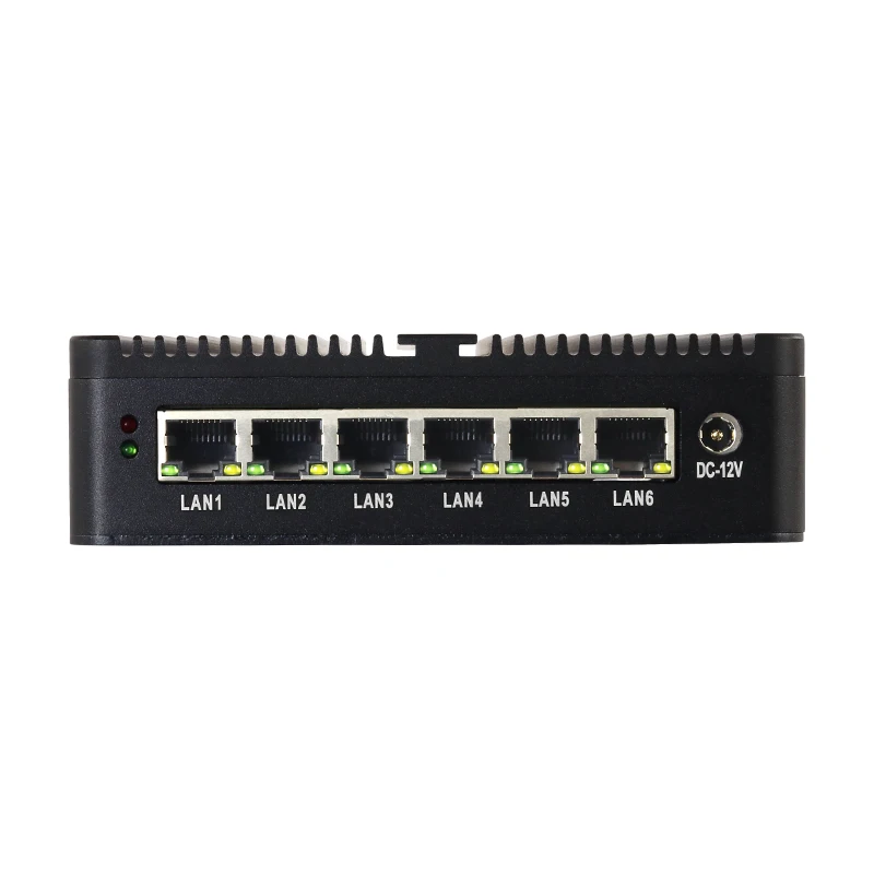 BEBEPC Mini PC Intel Celeron J6412 I226-V 2.5G 6 LAN DDR4 Fanless Pfsense Firewall Router SIM Slot Industriële Computador USB3.2