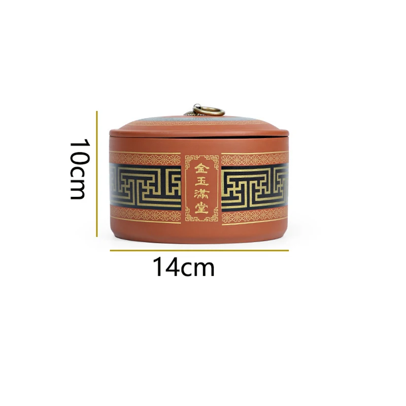الإبداعية السيراميك الأحمر مختومة الرطوبة برهان الشاي جرة الغذاء تخزين الحاويات منضدية زخرفة خمر حبوب البن الشاي تخزين جرة
