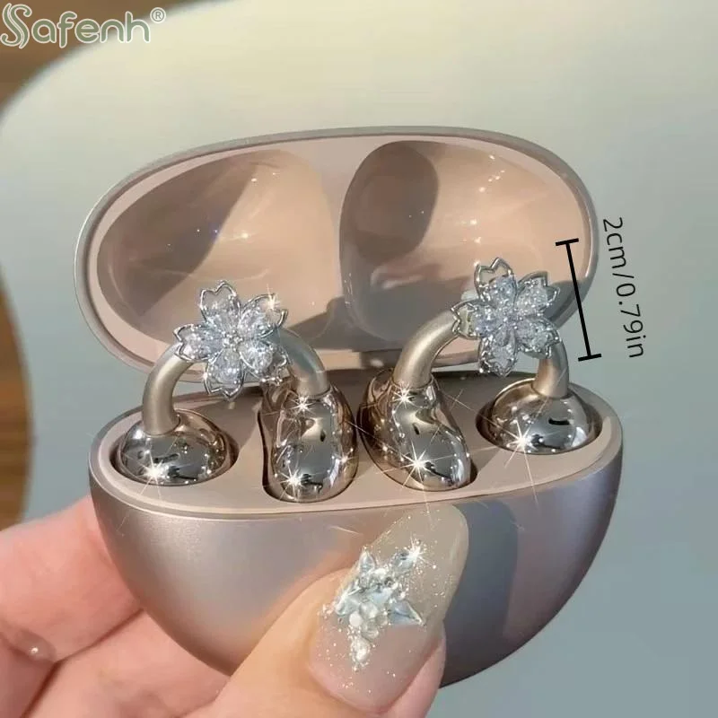 1Pairs DIY Zircon Clip for Headphone Diameter Buckle to Enhance Stylish Look