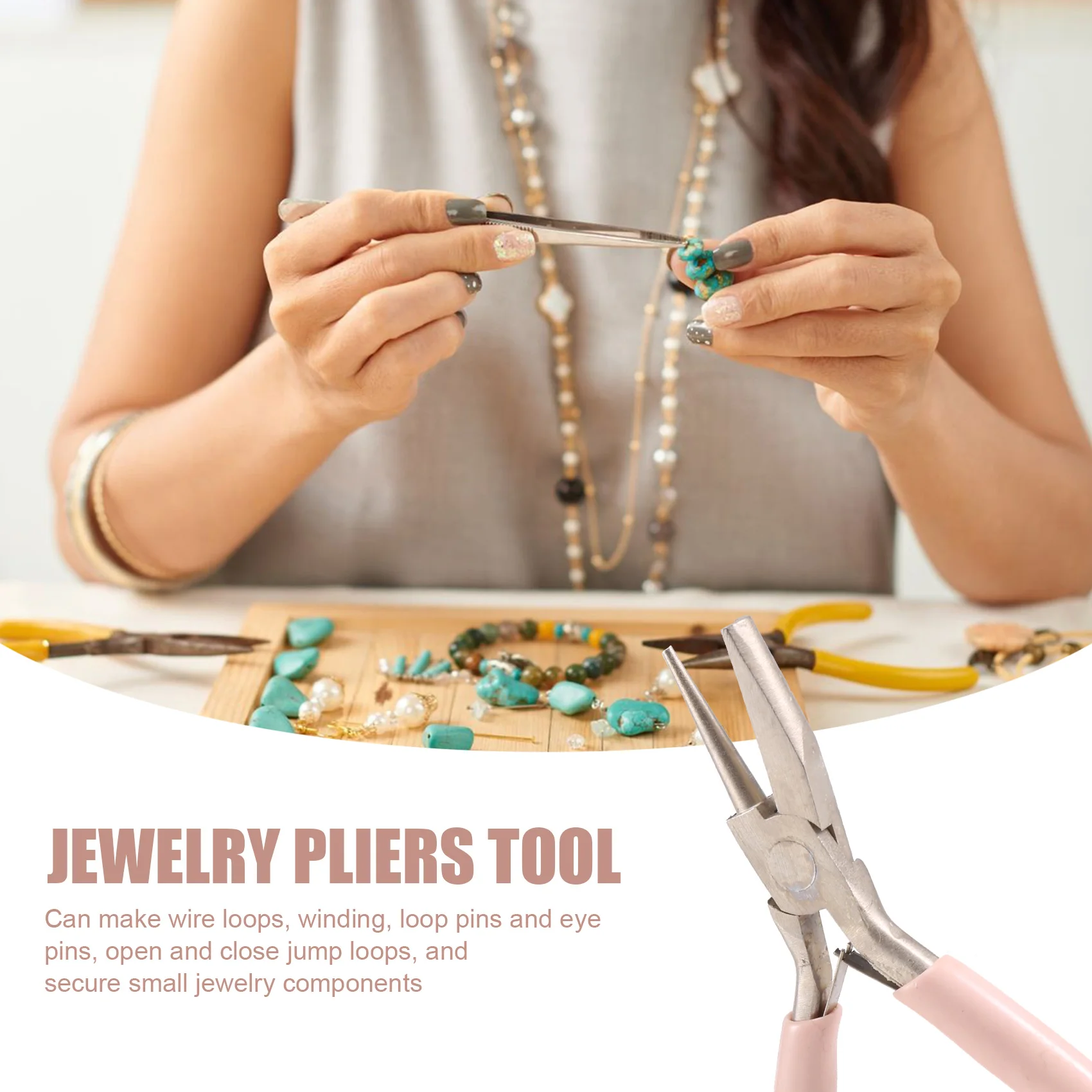 A23T Round Concave Wire Looping Plier Mini Precision Jewelry Plier for DIY Jewelry Making Hobby