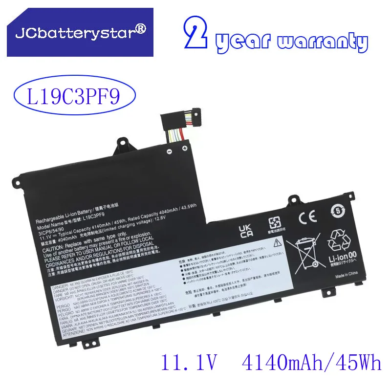 

JC new L19M3PF9 L19M3PF1 L19C3PF9 Laptop Battery For Lenovo ThinkBook 14-IML 20RV 14-IIL 20SL 15-IML 20RW 15-IIL Series 45WH