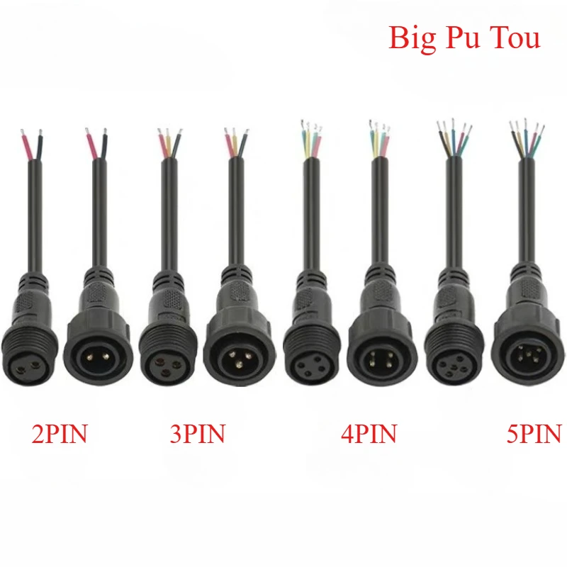 

1 компл. IP67 водонепроницаемый 2/3/4/5-контактный светодиодный разъем для кабеля «папа-мама» 20 см светодиодная лента разъем кабеля