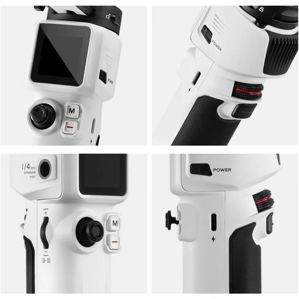 جودة عالية - مثبت Gimbal 3 محاور محمول الكل في تصميم واحد، شحن سريع. قم بتصوير أطول، وضوح مذهل لطلقتك