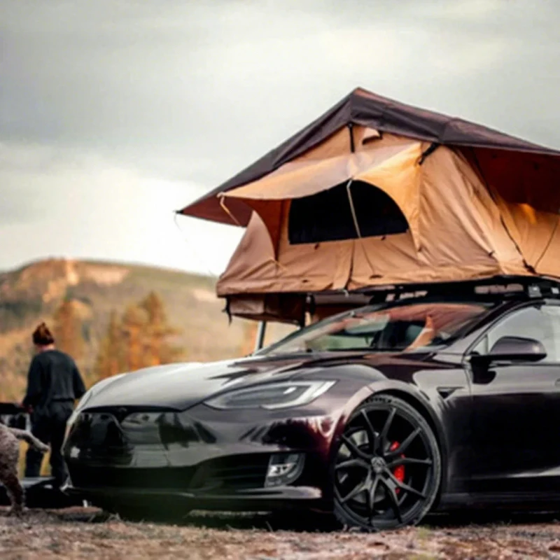 

Four-Season Double-Layer Ox Cloth 2000-3000mm Waterproof Car Cover with Soft-Top Folding Design for Camping & Outdoor Use