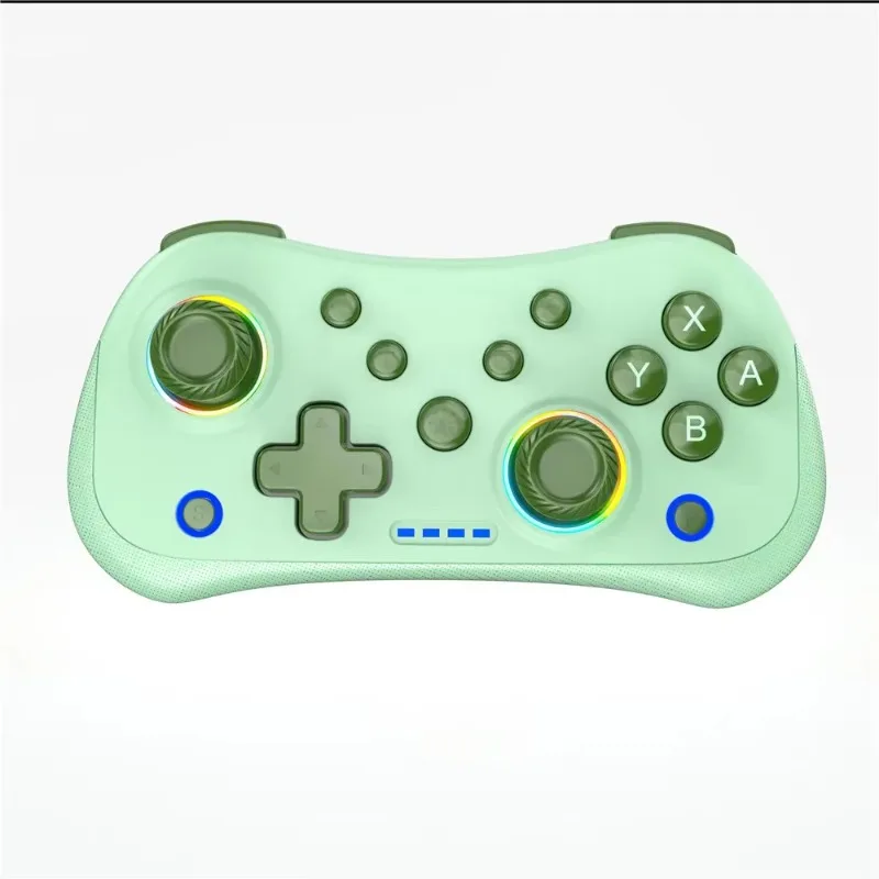 STK-7051 Bluetooth 5.0 Hall Wireless Mini Game Controller for Switch Android iOS PC Win Dual Vibration RGB Illumination