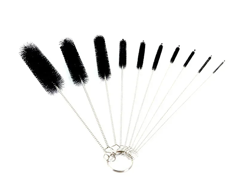 10 teile/satz Edelstahl Weiche Haar Pinsel Pipette Reagenzglas Baby Flasche Pinsel Multifunktionale Haushalts Reinigung Werkzeuge Set – Detail 6