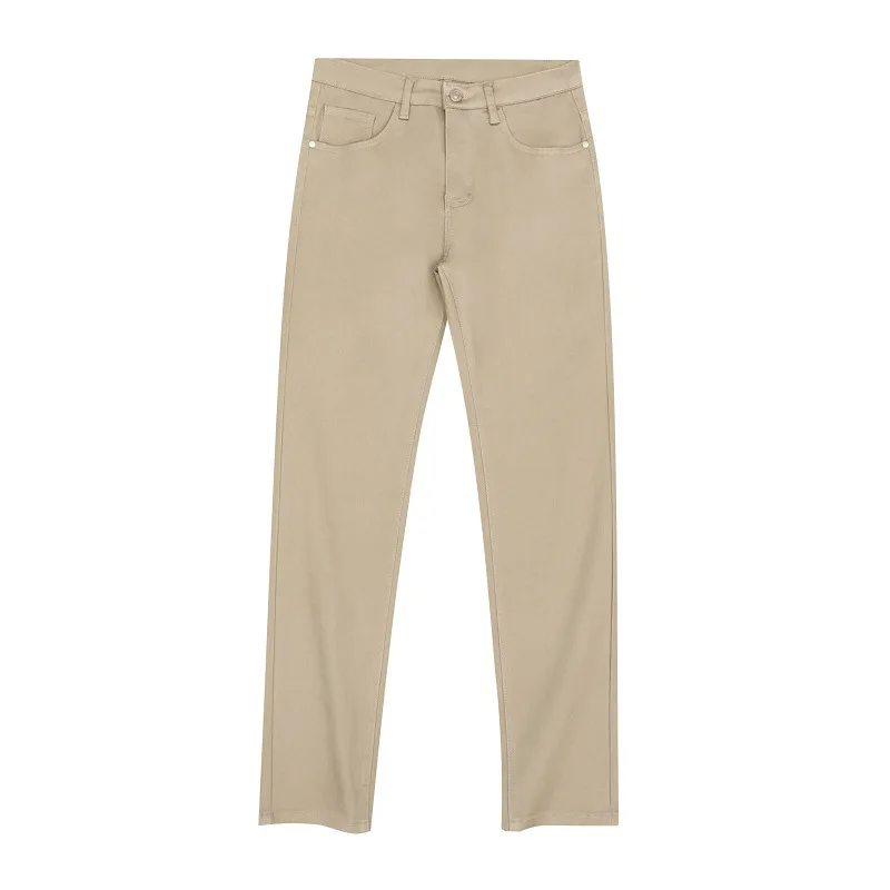 Pantalones vaqueros finos a prueba de agua para hombre, pantalones elásticos de alta gama, antiincrustantes, casuales, versátiles, a prueba de aceite, caqui, Verano