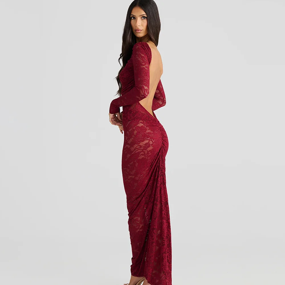 أزياء مثير الساخن بيع Bodycon طويل نمط جديد فتاة حار عارية الذراعين الدانتيل شير سليم صالح اللباس