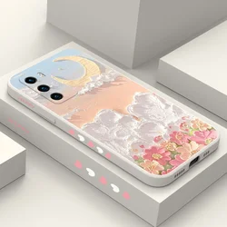 Oil Flowers Phone Case For Huawei P40 P50 P30 P20 Pro Lite Nova 5t Y7A Mate 40 30 20 Pro Lite Liquid Silicone Cover