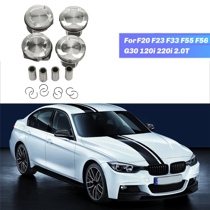 HOT-4 個 82 ミリメートルエンジンピストンリングセット BMW F20 F23 F33 F55 F56 G30 120I 220I 2.0T 11258657760 11259468870 11257561710、4 個 8