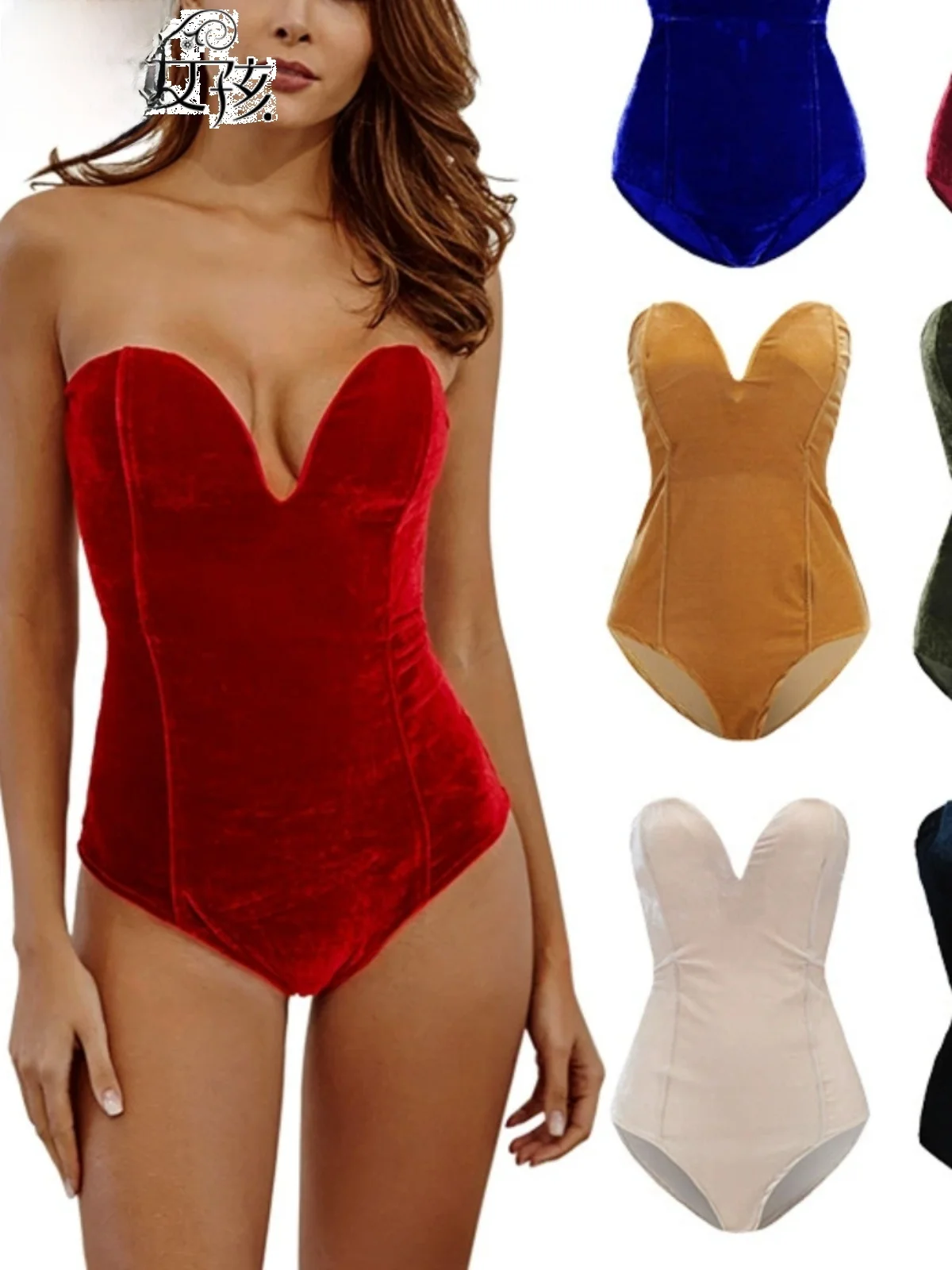 

Сексуальный бархатный комбинезон с верхом, канарский цвет, универсальный брючный костюм с высокой талией для женщин, модный универсальный ансамбль