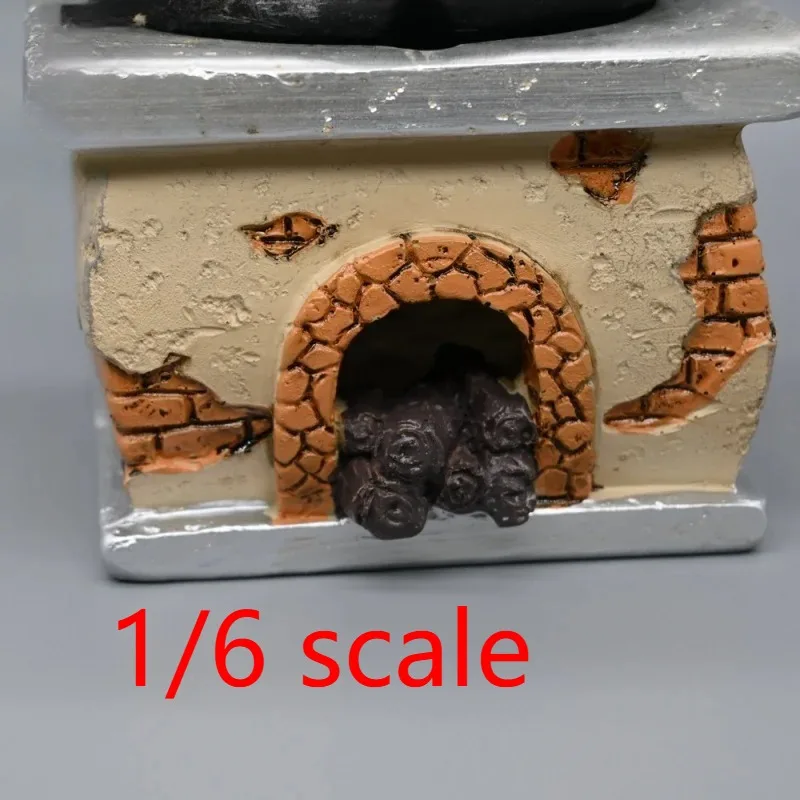 1/6 Scale Action Figure Mini Countryside Firewood Stove Pot Outdoor Cooking Scene Accessories Fit 12'' Soldier Body Toy Model