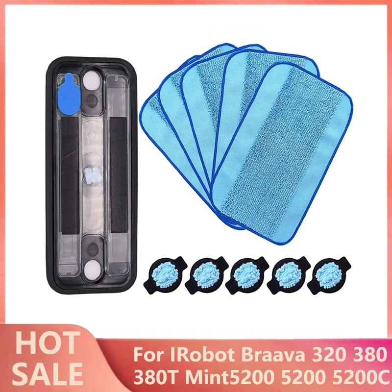 Wet Tray Dry Mopping Cloth Pad Water Wick Cap for IRobot Braava 380 380t 5200 Mint 5200C Vacuum Cleaner Replacement Parts Spare