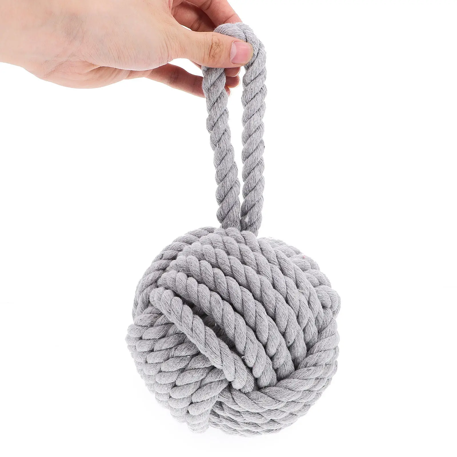 

Cotton Linen Door Stopper Ball Shape Weighted Decorative Door Stop for Home Restaurant Bar Wall Protective Stopper