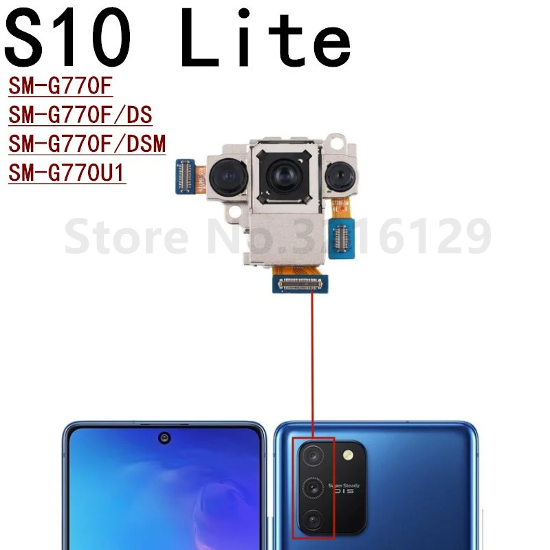 Front Camera For Samsung Galaxy S10 5G Plus Lite S10E G970F G973F G975F G977F G770F Main Rear Back Camera Flex Cable