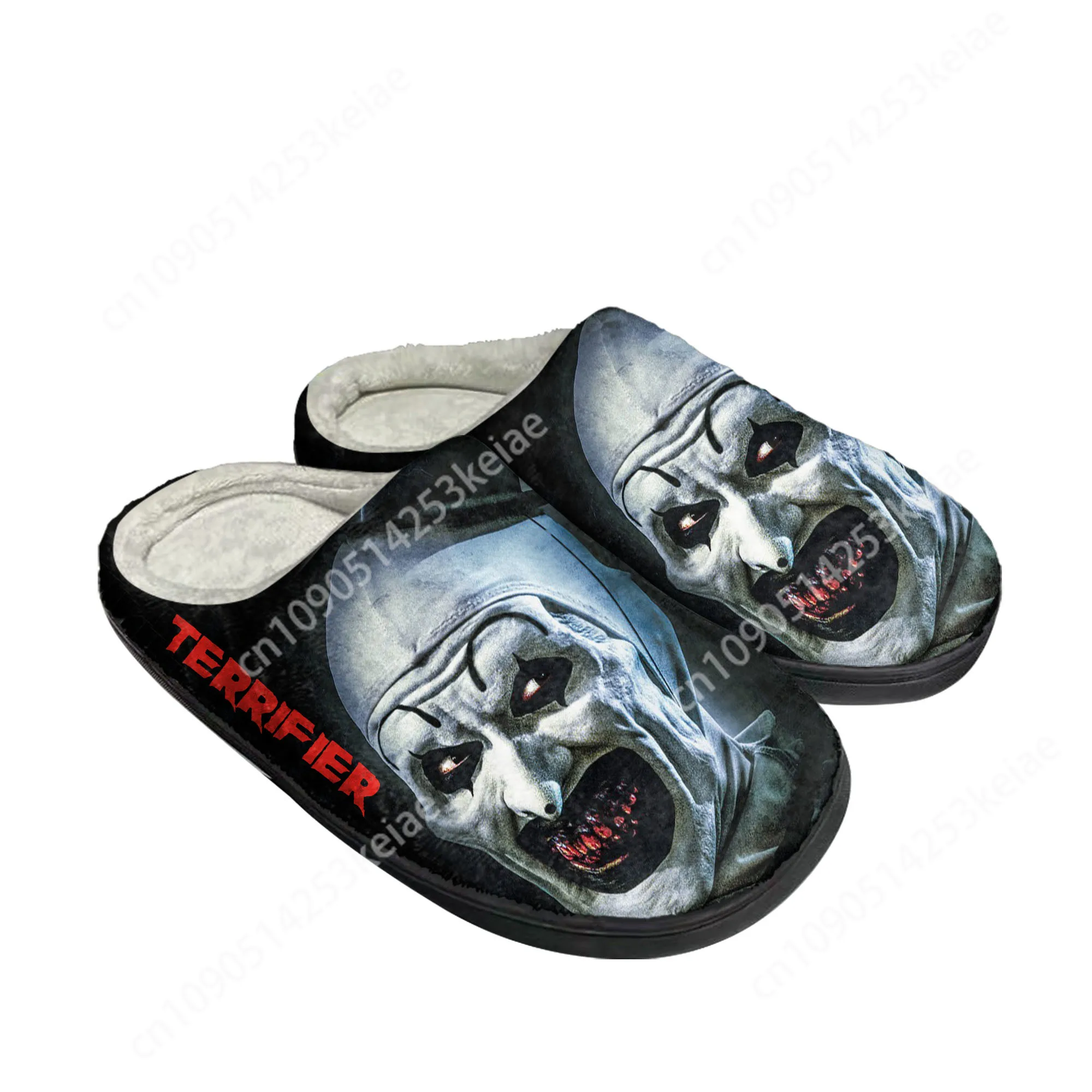 

Terrifier Clown halloween Home Cotton Slippers Mens Womens Plush Bedroom Casual Keep Warm Shoes Thermal Slipper Customized Shoe