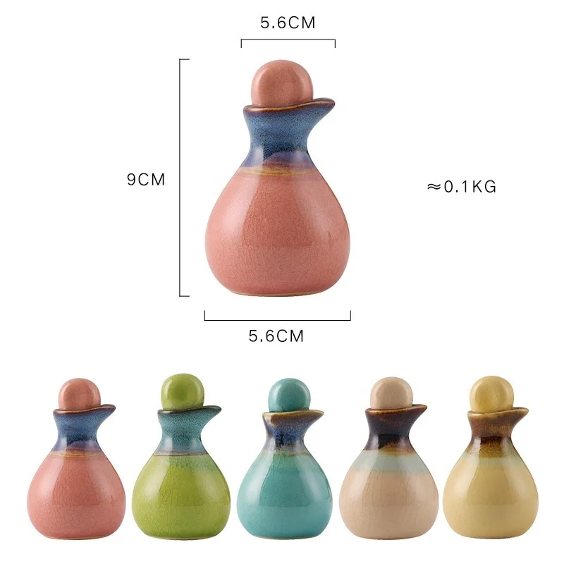 Essential Oil Bottle Beauty Salon 60ml Scented Bottle Decorate Ceramic Aromatherapy Cosmetic Jar Multicolor Home Decor Bottle