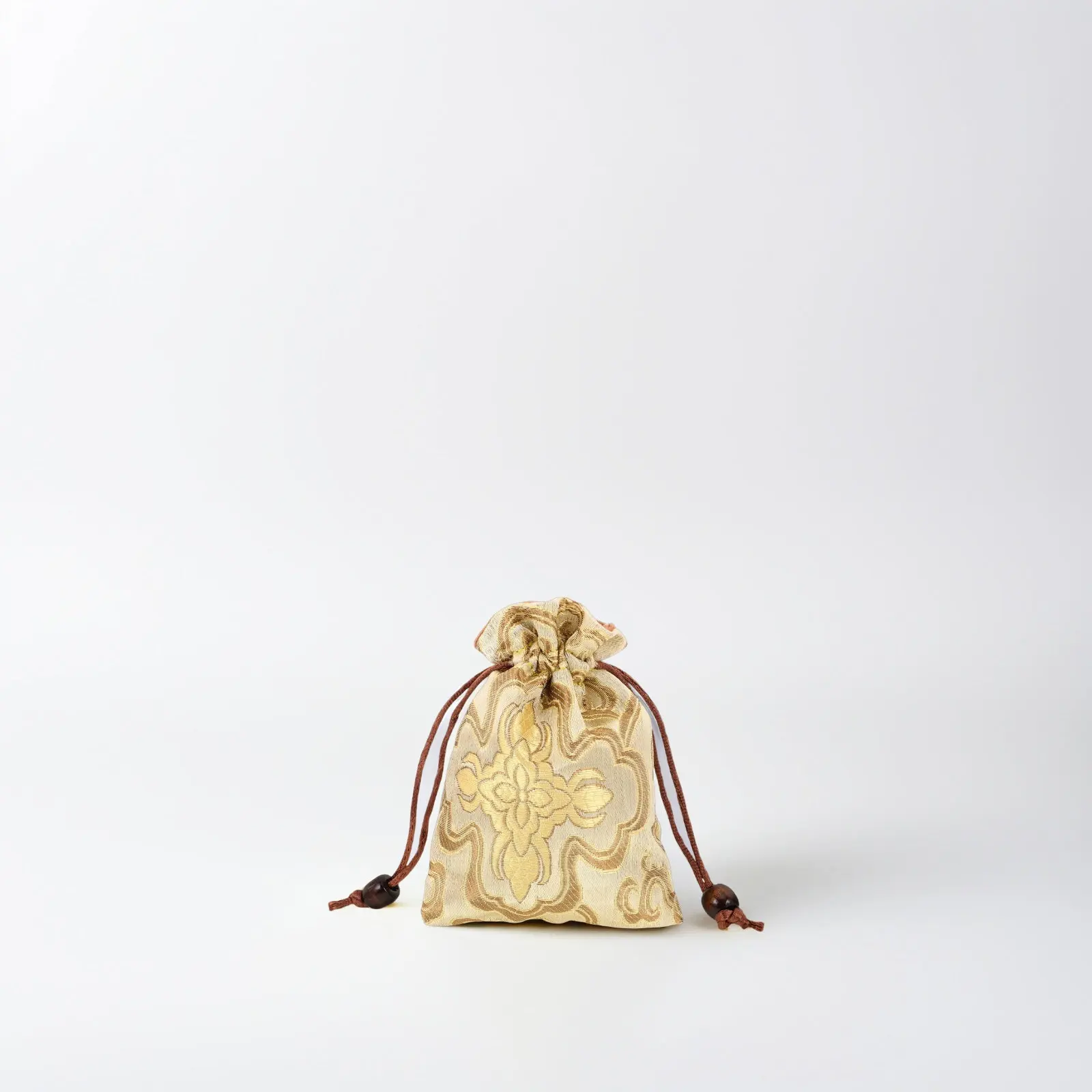 

Silk Brocade Chinese Embroidered Drawstring Storage Bag Small Jewelry Pouch for Singing Bowl Buddhist Beads Meditation Use