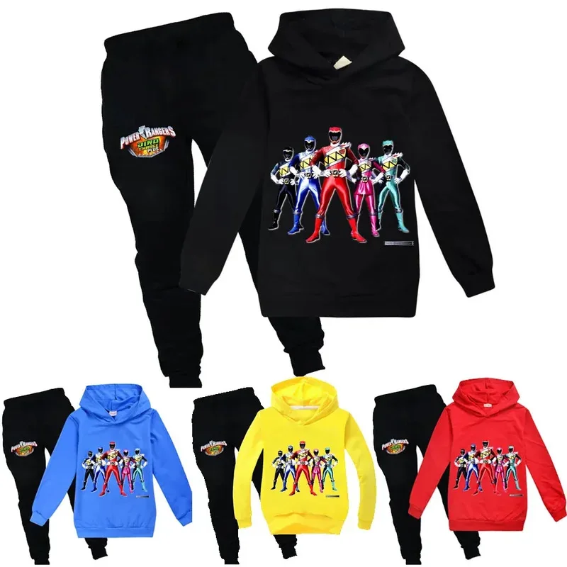 ★Bear's Home A Children Clothing Boys Powerful Ranger Tracksuits Kids Cartoon Print Sport Suits Girls Hoodies Long Sleev *RR*9X*